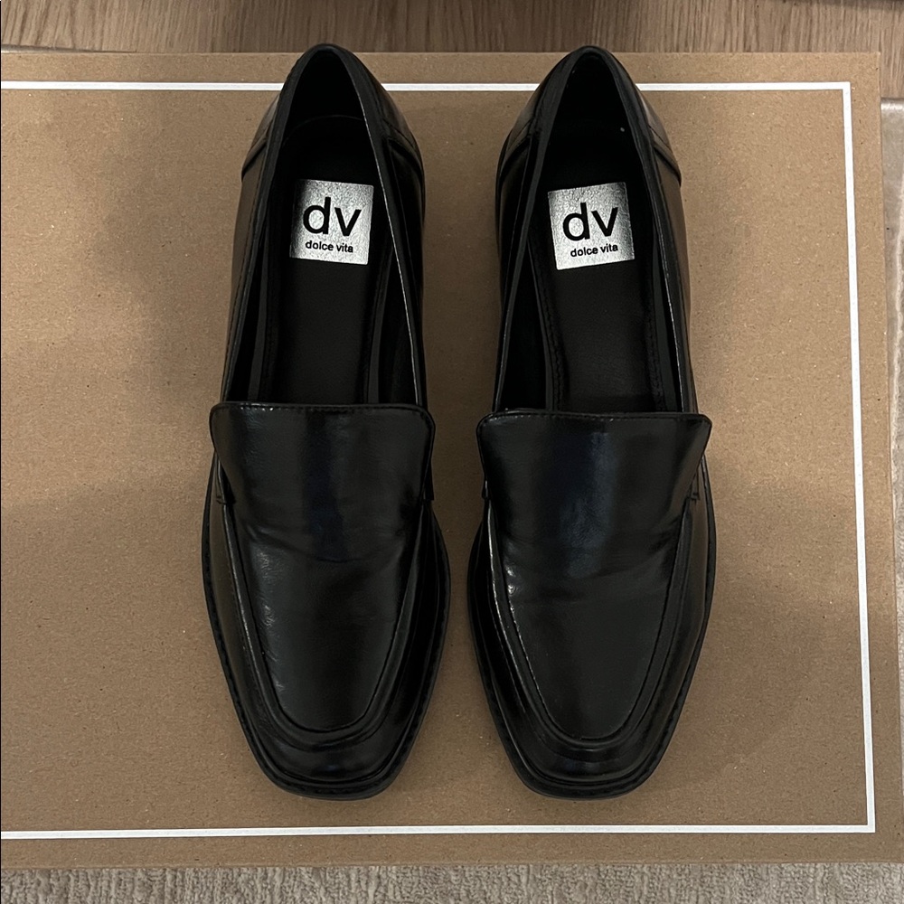 DV by Dolce Vita Black Leather Flats
